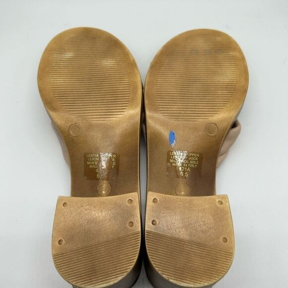 Mila Paoli Leather Soft Knot Heel Sandals Made in Italy - Picture 10 of 11